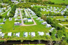 Aerial of the site and Afon Gwyrfai