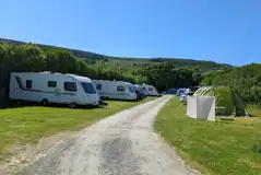 Electric grass pitches for tents and tourers