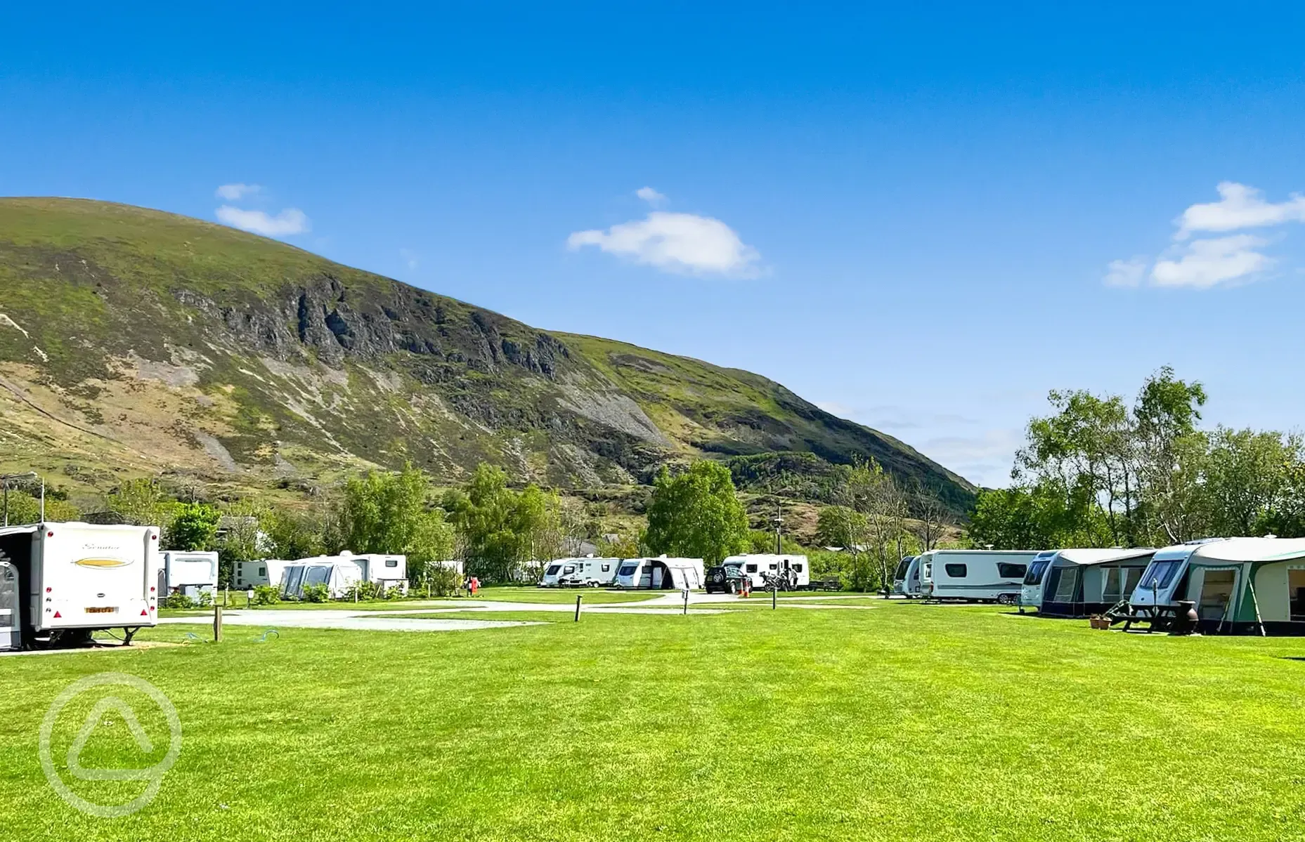 Fully serviced hardstanding pitches