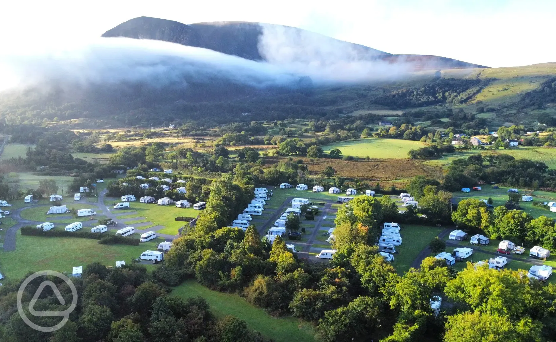 Aerial of the campsite