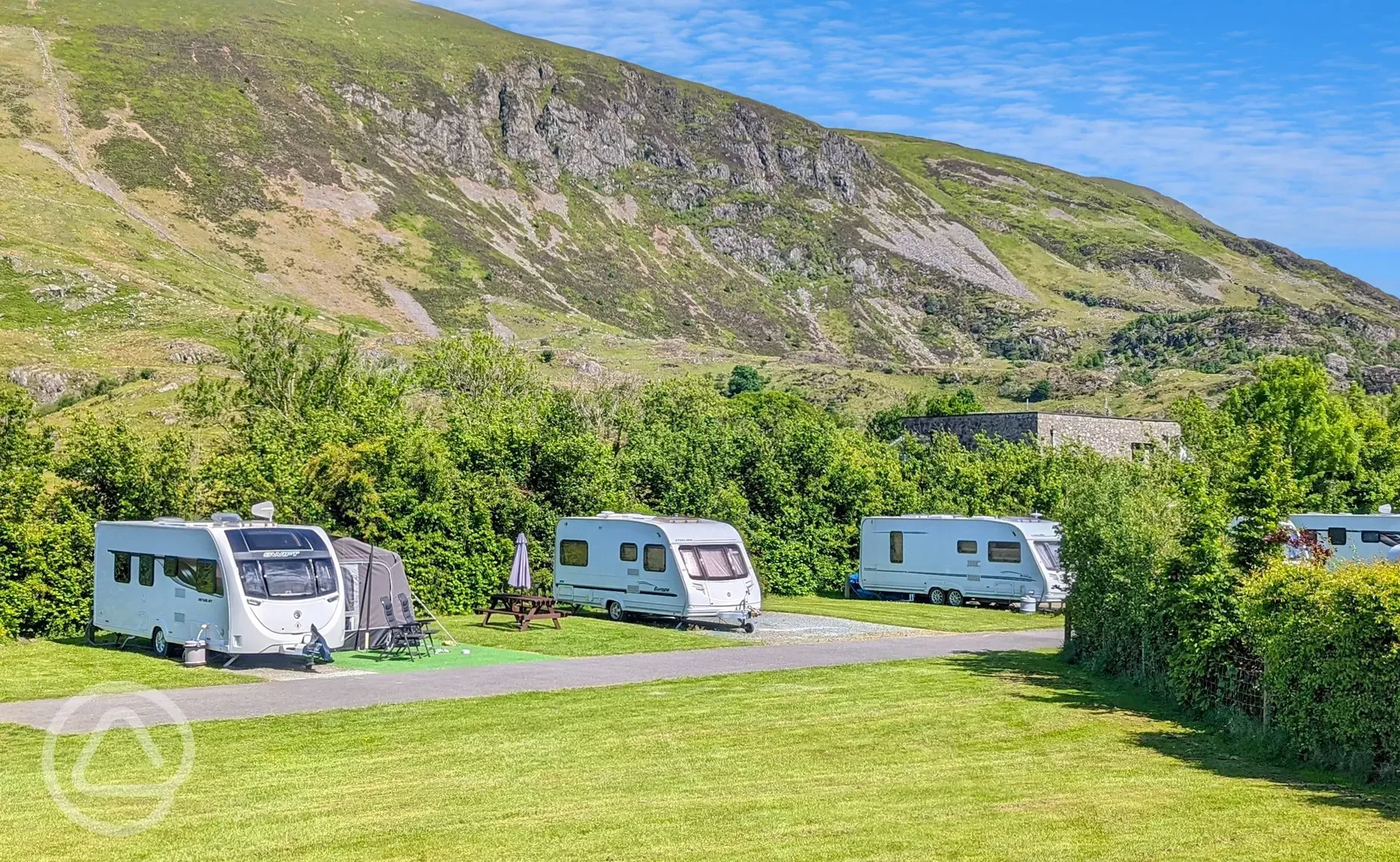 Fully serviced hardstanding pitches