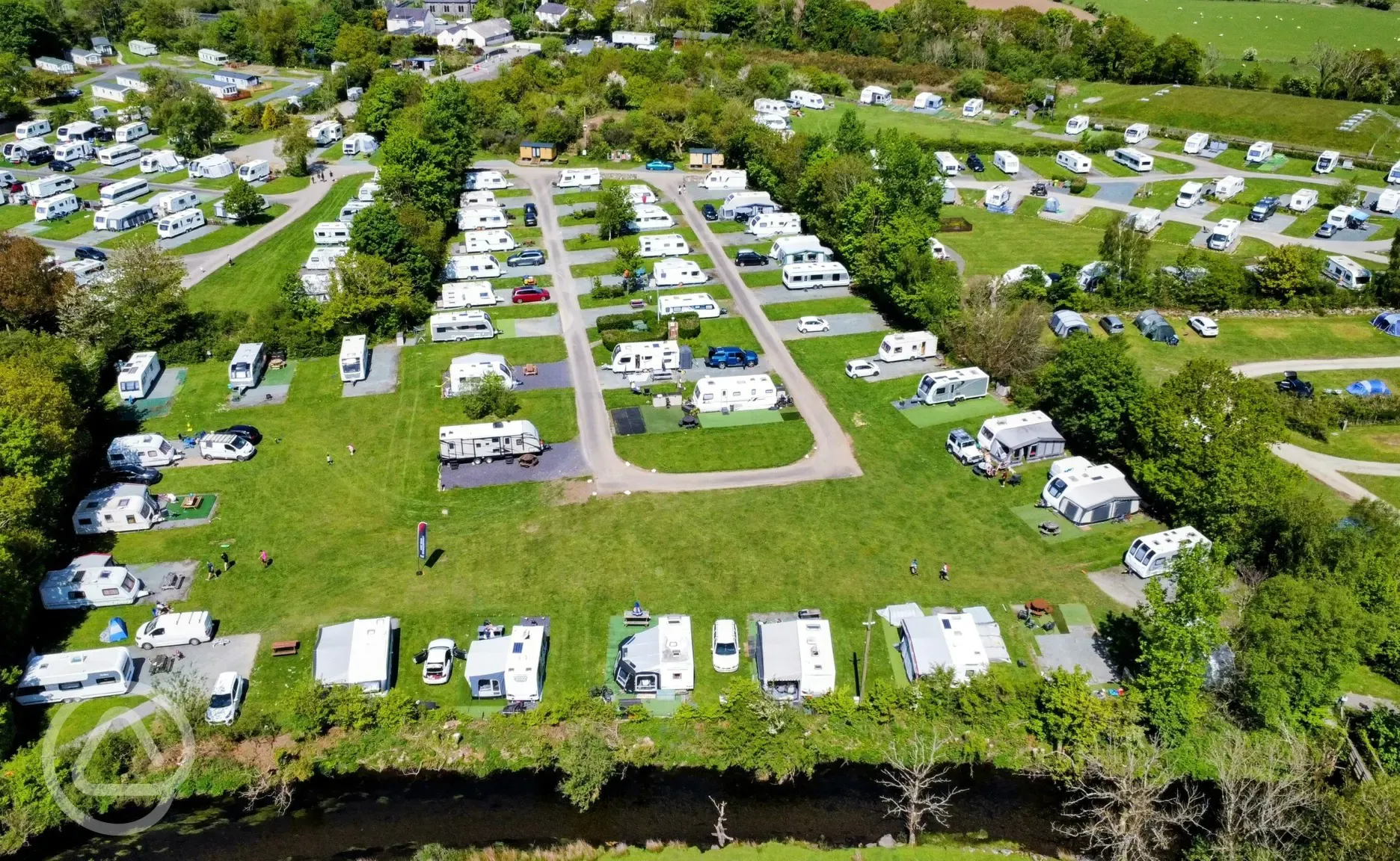 Aerial of the campsite