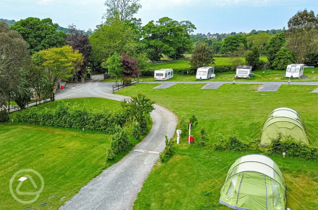 Grass and hardstanding pitches 