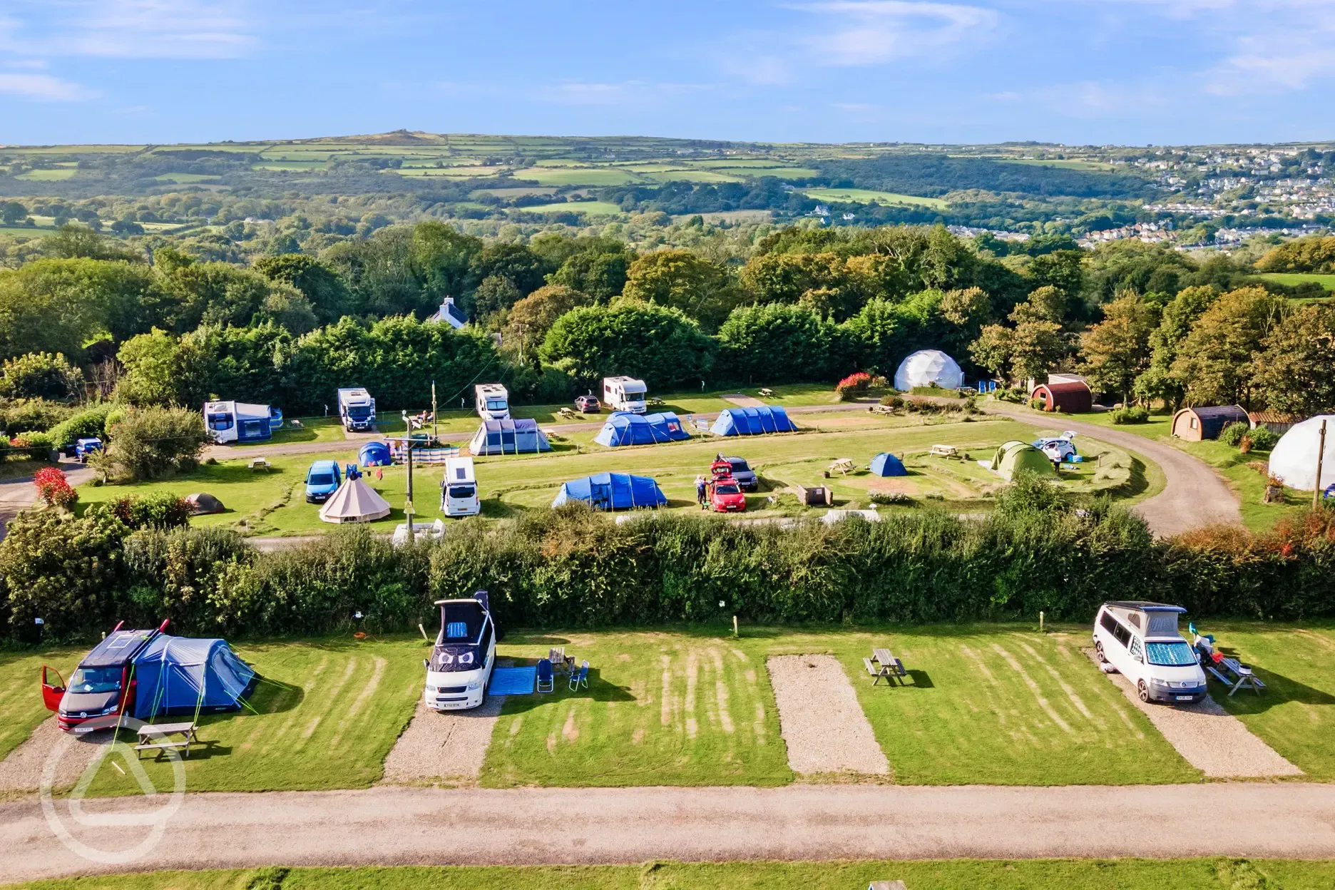 Aerial of the campsite