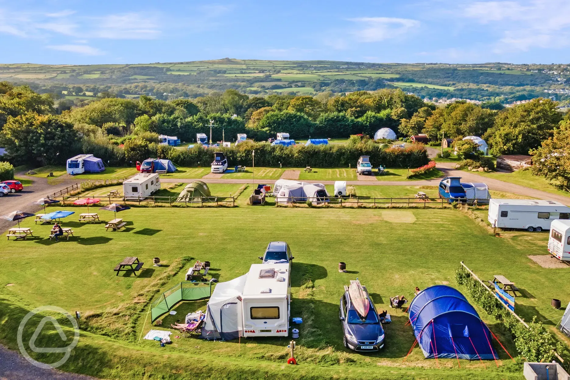 Aerial of the campsite