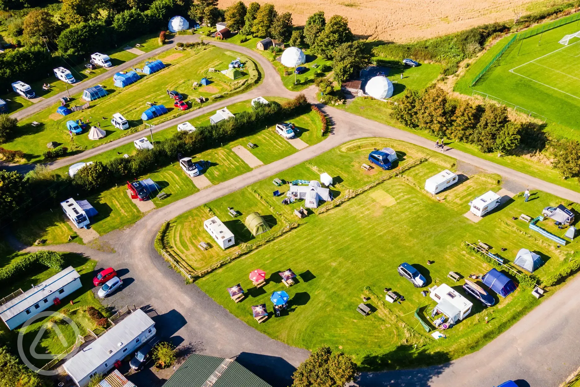 Aerial of the campsite