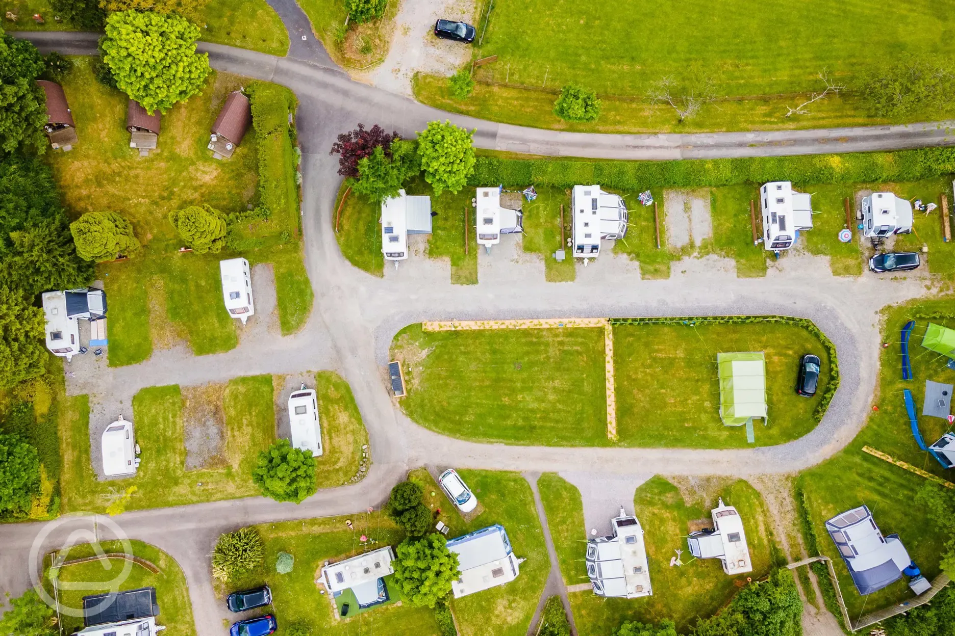 Aerial of touring pitches