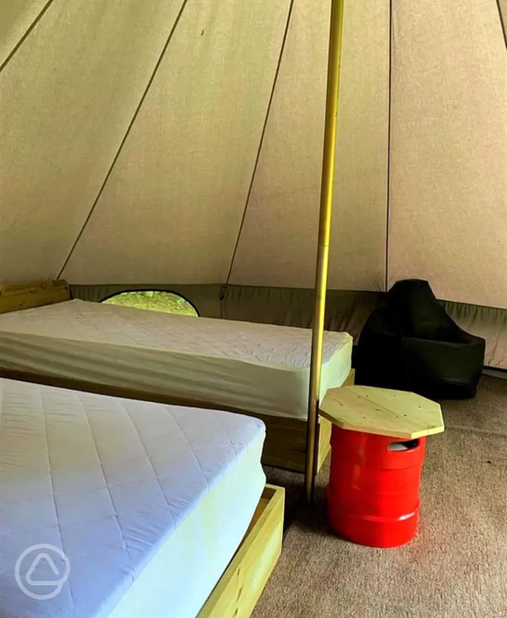 Bell tent interior