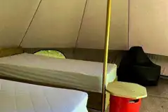 Bell tent (twin) interior Bell tent (twin) interior