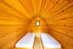 Camping pod (twin) interior Camping pod (twin) interior