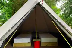 Bell tent (twin) interior Bell tent (twin) interior