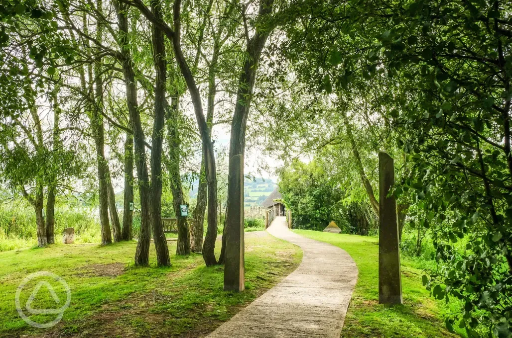 Walkway to Llangorse Lake from Lakeside Caravan Park