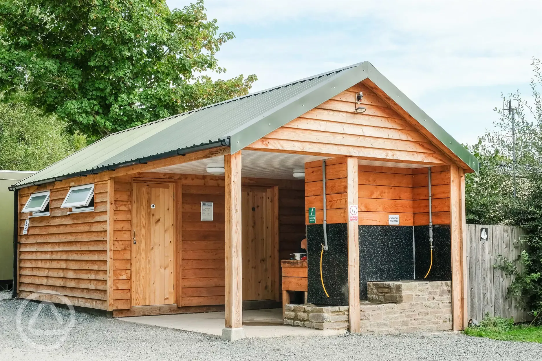 Toilet block exterior