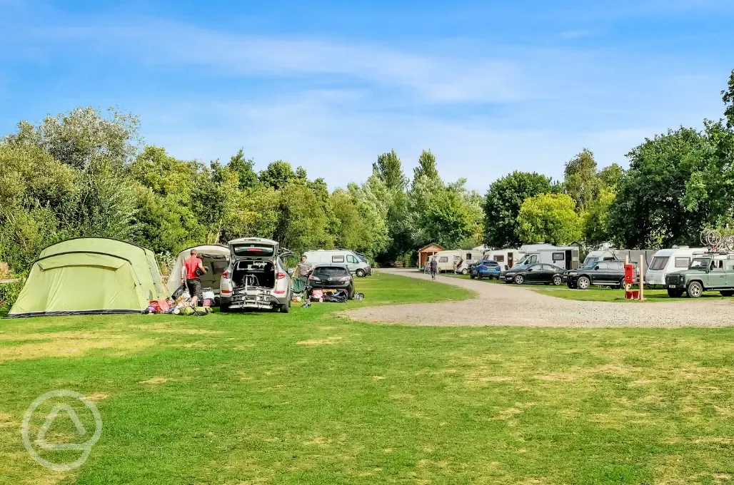 Grass pitches with plenty of space 