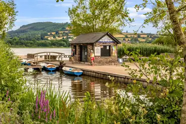 Onsite boat hire on Llangorse Lake, next to Lakeside Caravan Park