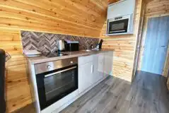 Executive glamping pod kitchen