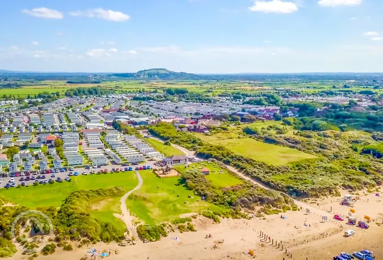Aerial of Unity Beach and Brean Beach