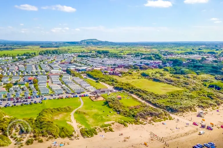 Aerial of Unity Beach and Brean Beach