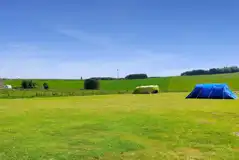 Two large tents on the electric tent pitches at East Balthangie