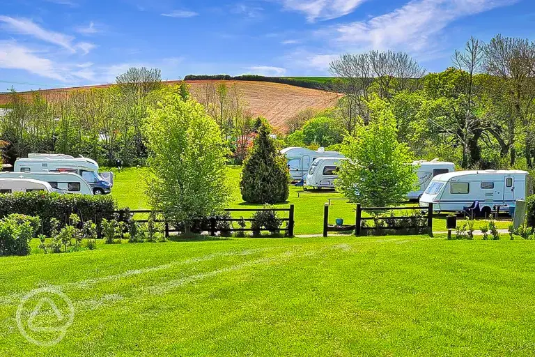 Electric grass pitches (orchard meadow)