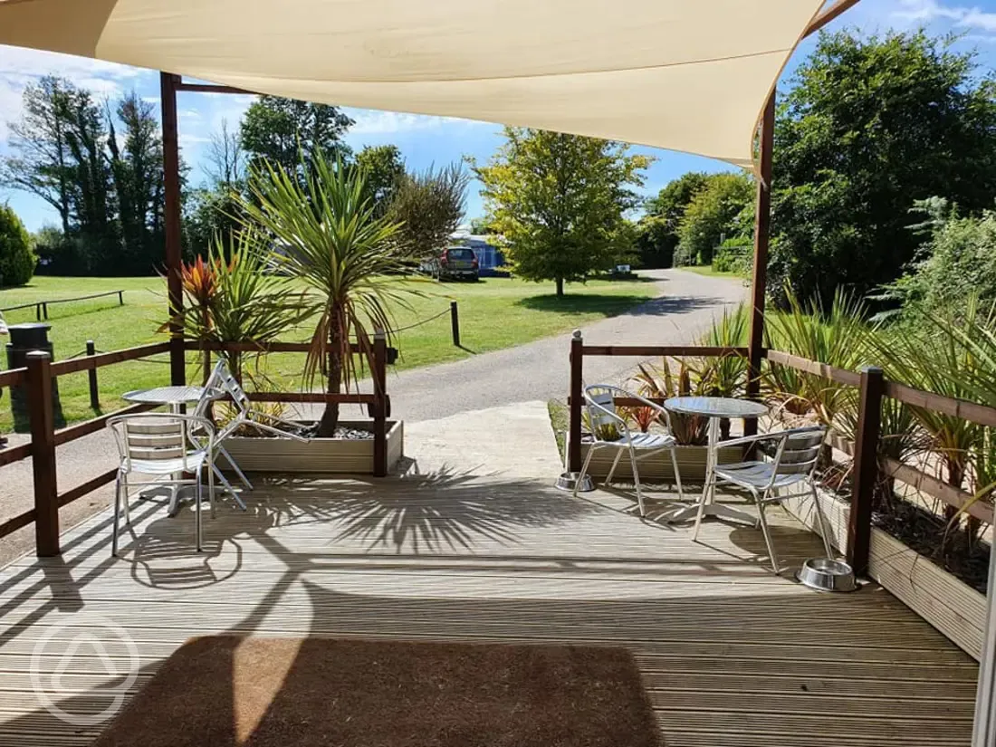 Onsite bar outside seating area