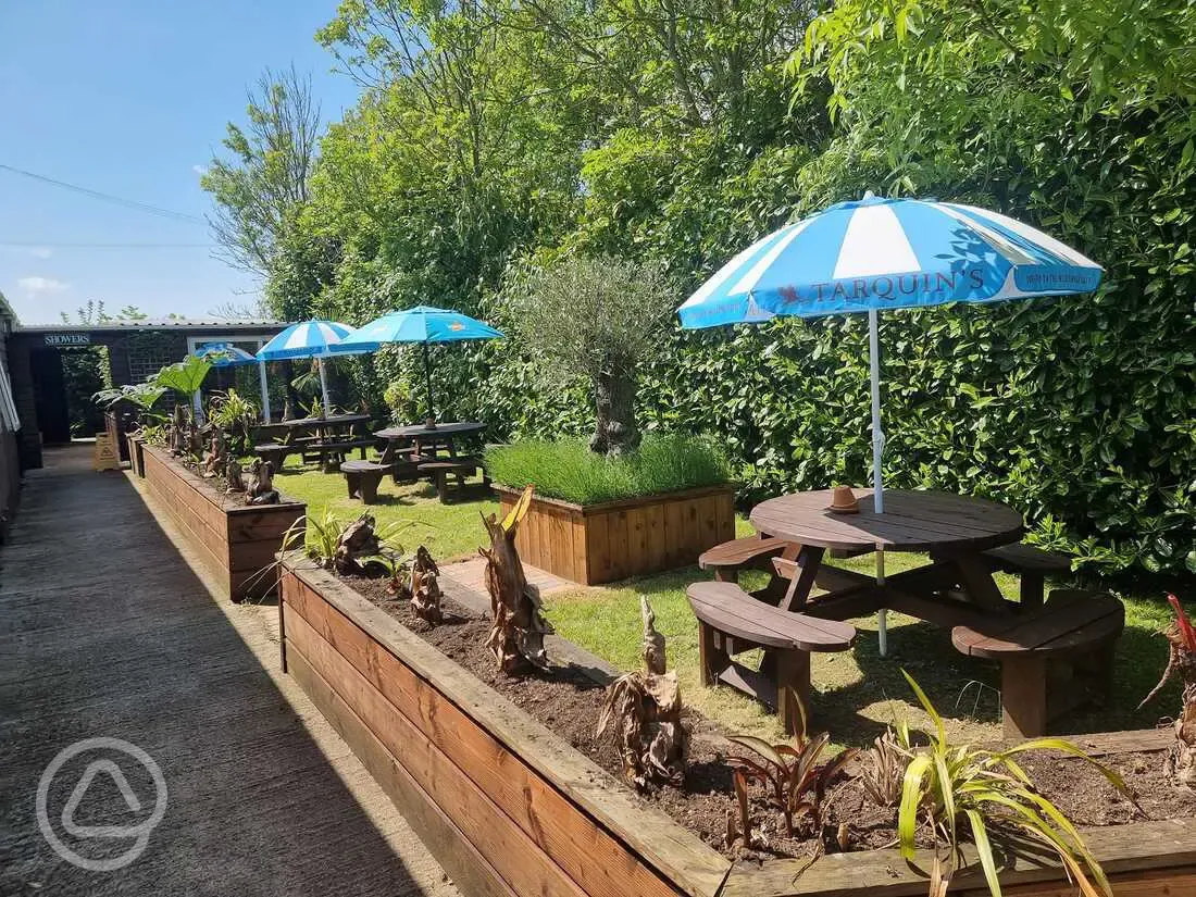 Onsite bar outside seating area