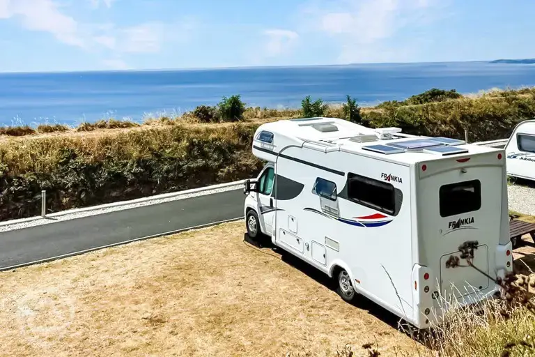 Fully serviced hardstanding pitches 8m x 5m (pitches do not have sea views)