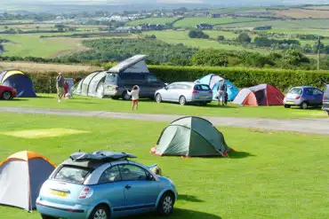Tents and campervans at Southwinds