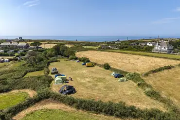 Overview of the grass pitches on the bottom field