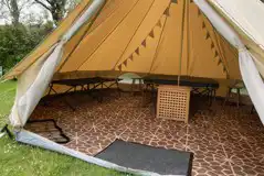 Bell tent interior