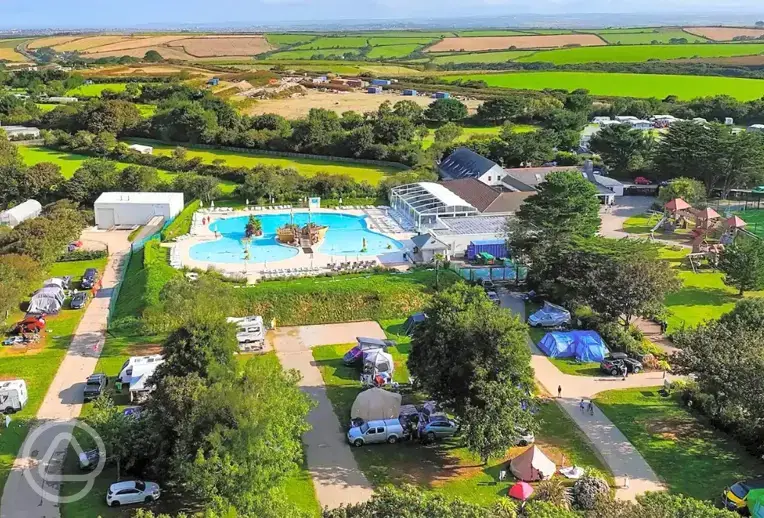 Aerial of the holiday park