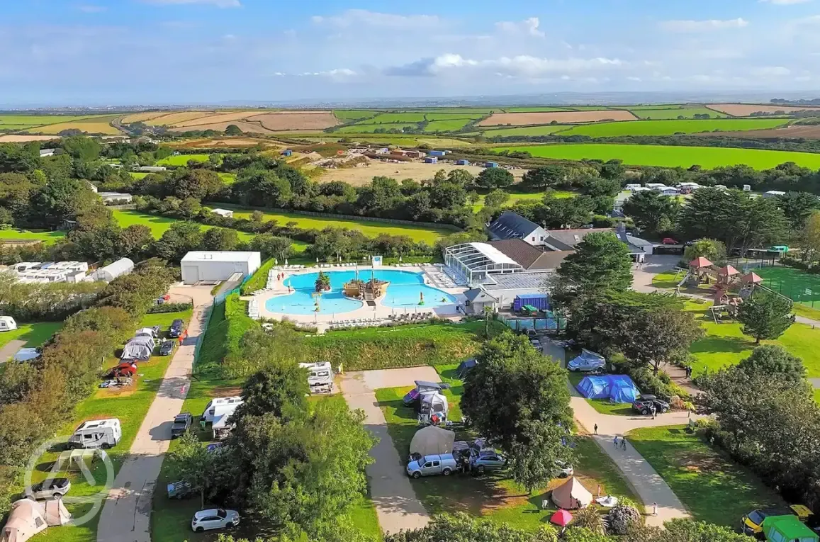 Aerial of the holiday park