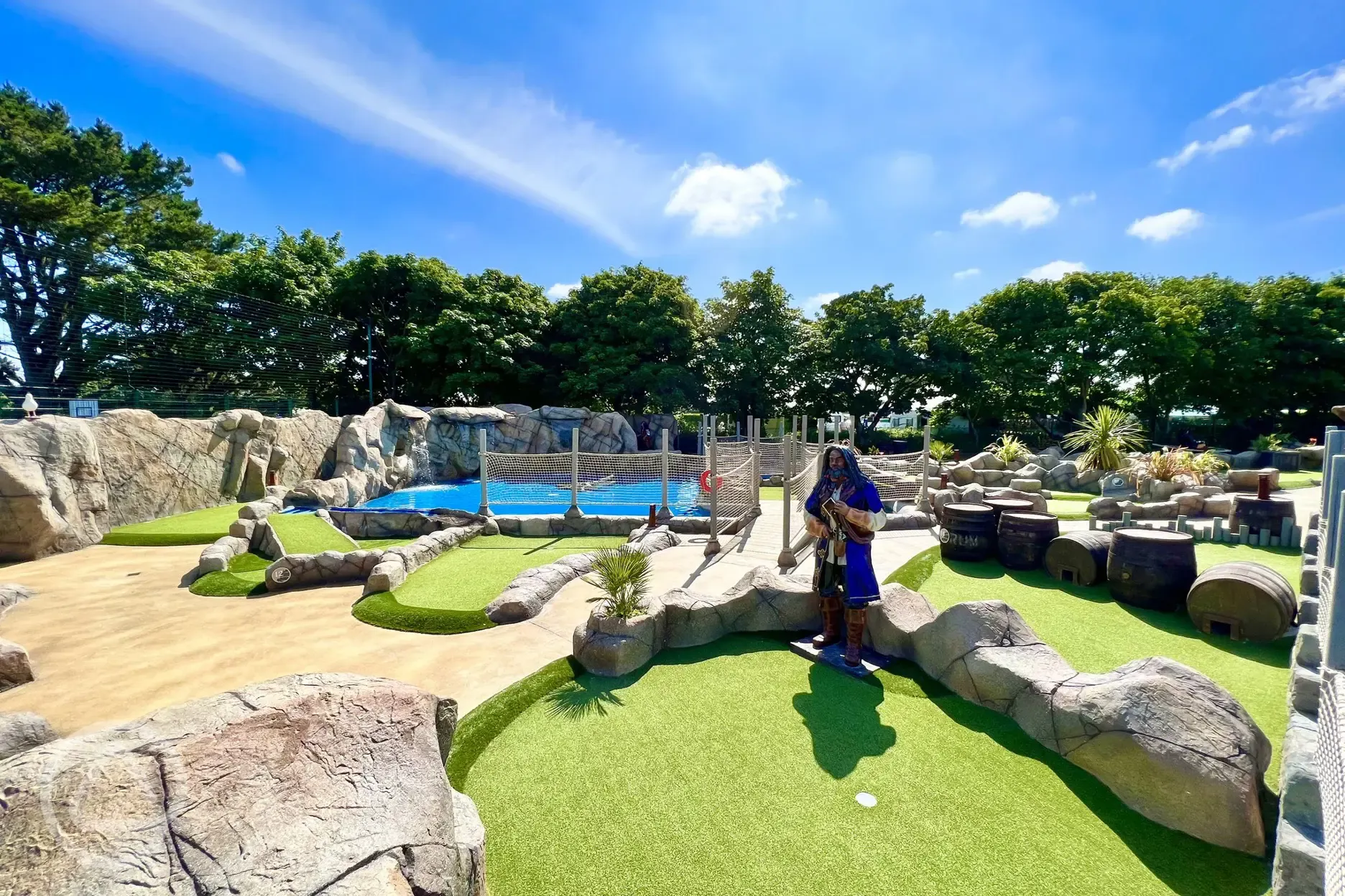 Mini golf through caves and waterfalls