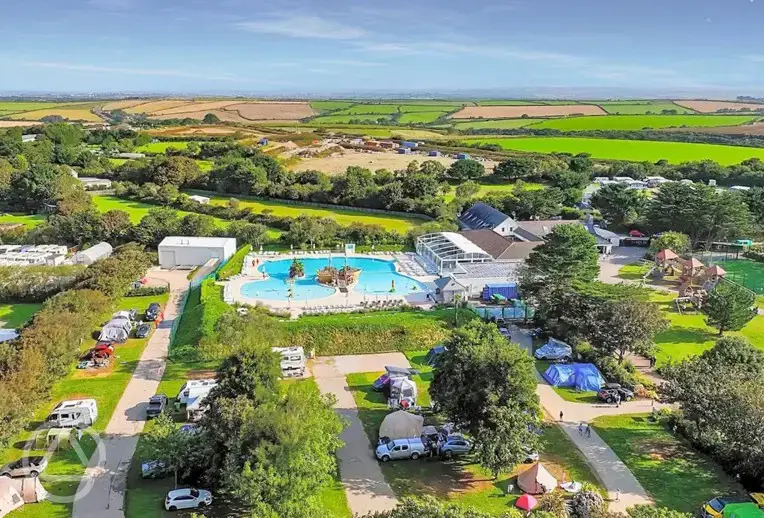 Aerial of the holiday park