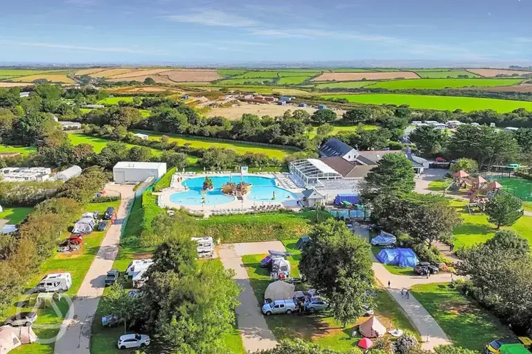 Aerial of the holiday park