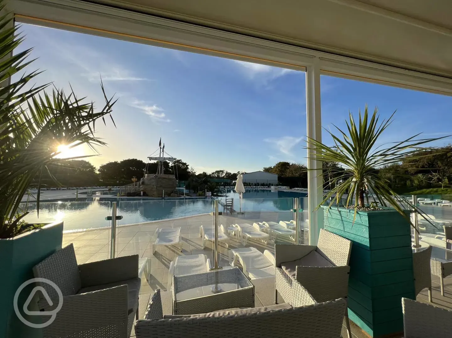Pool side views from the bar