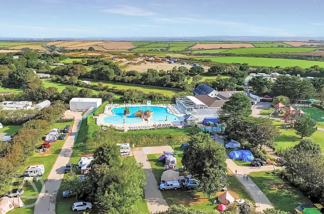 Aerial of the holiday park