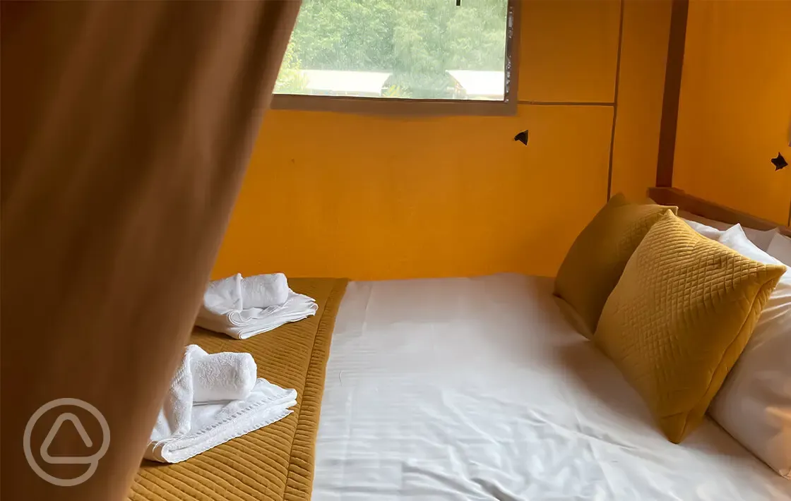Safari tent double bedroom