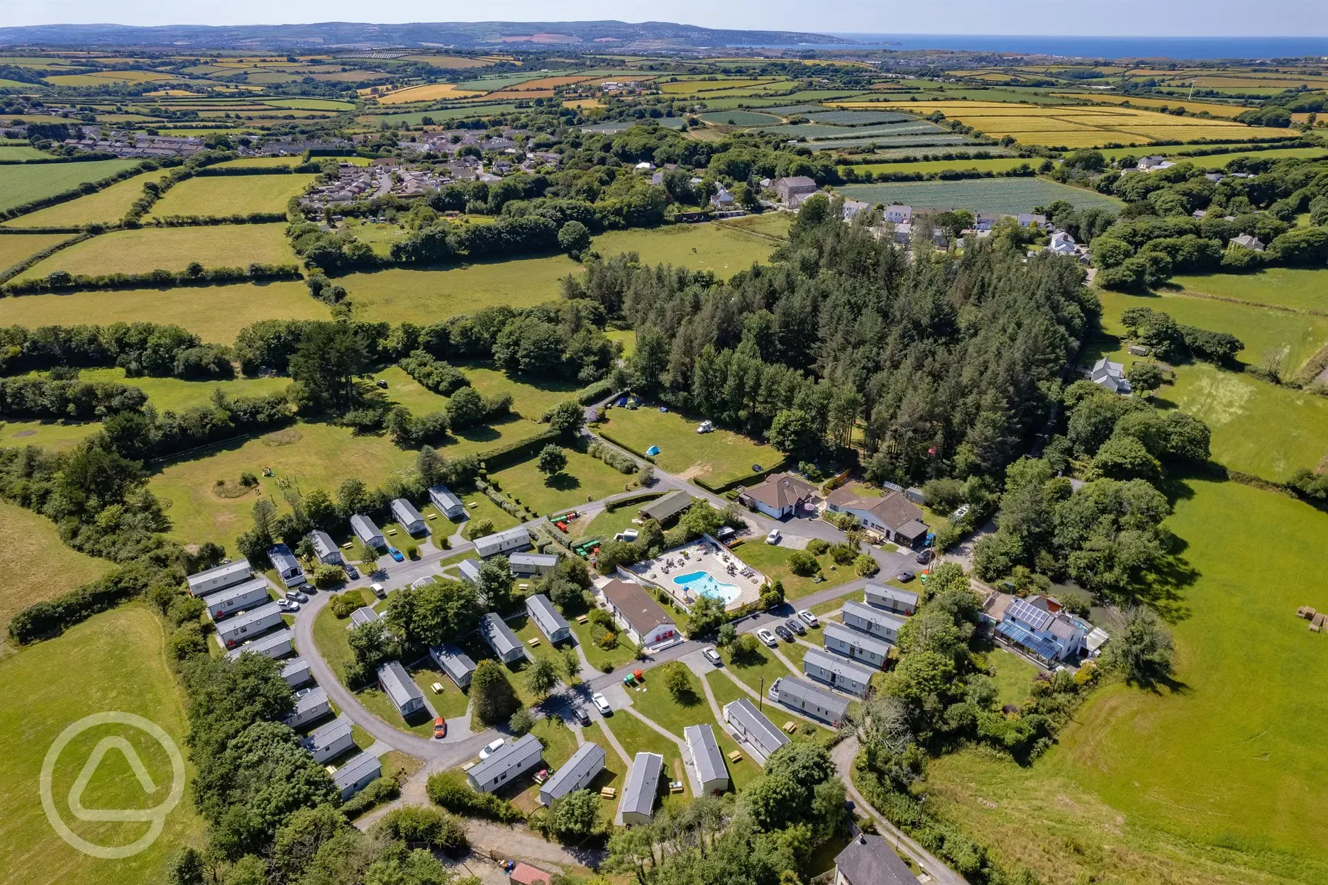 Aerial of the campsite