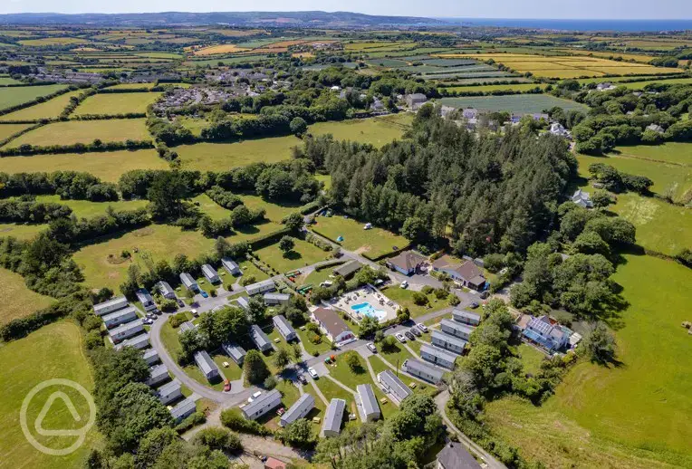 Aerial of the campsite