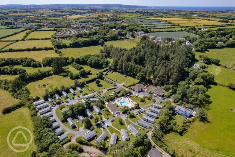 Aerial of the campsite