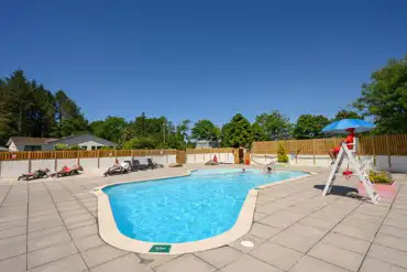 Heated outdoor swimming pool