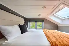 Glamping S-pod double mezzanine level with skylight (bedding provided)