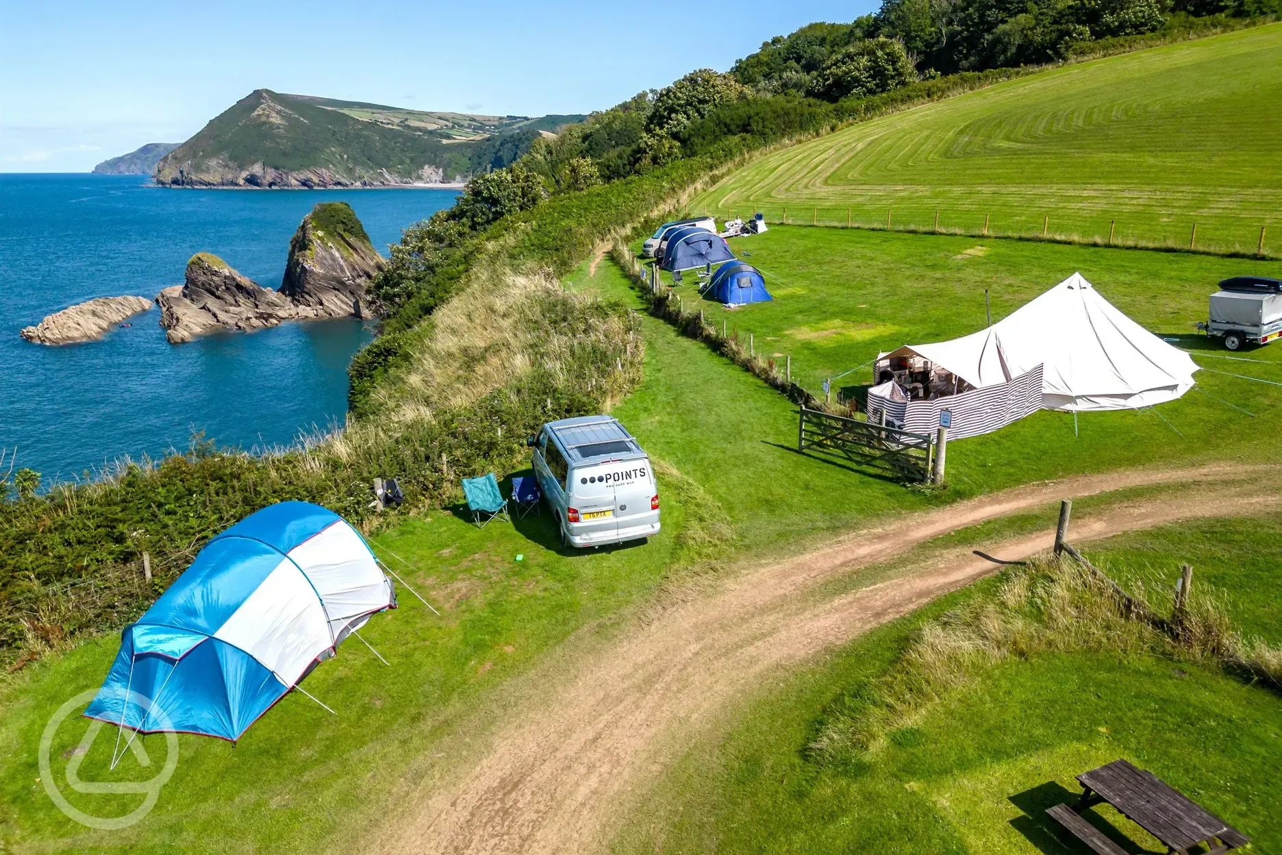 Ocean view grass pitches