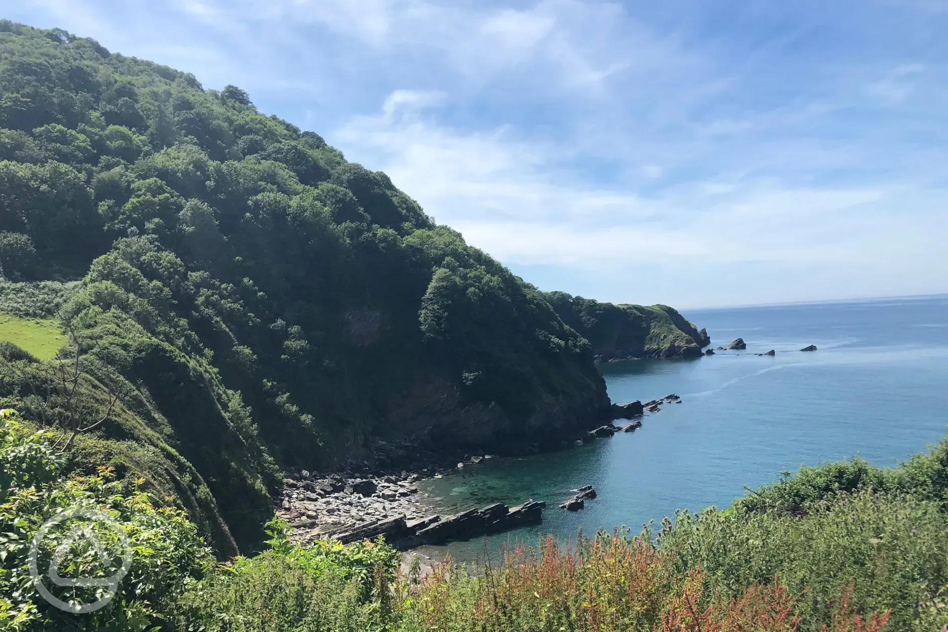 Secluded coves are dotting along the coastline