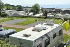 Fully serviced hardstanding pitches with sea views Fully serviced hardstanding pitches with sea views