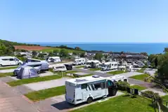 Fully serviced hardstanding pitches with sea views (4.6m x 6.1m)