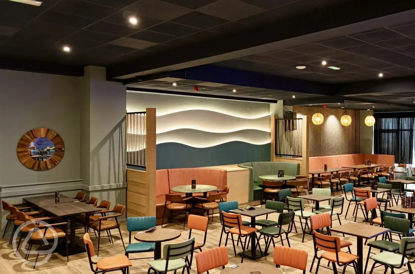 Pebbles restaurant indoor seating