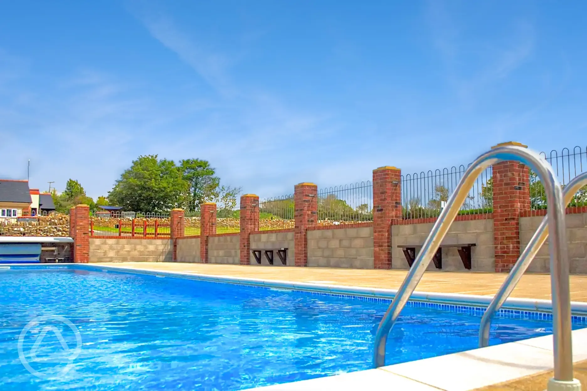 Outdoor heated swimming pool at West Fleet Holiday Farm (open during summer) Outdoor heated swimming pool at West Fleet Holiday Farm (open during summer)