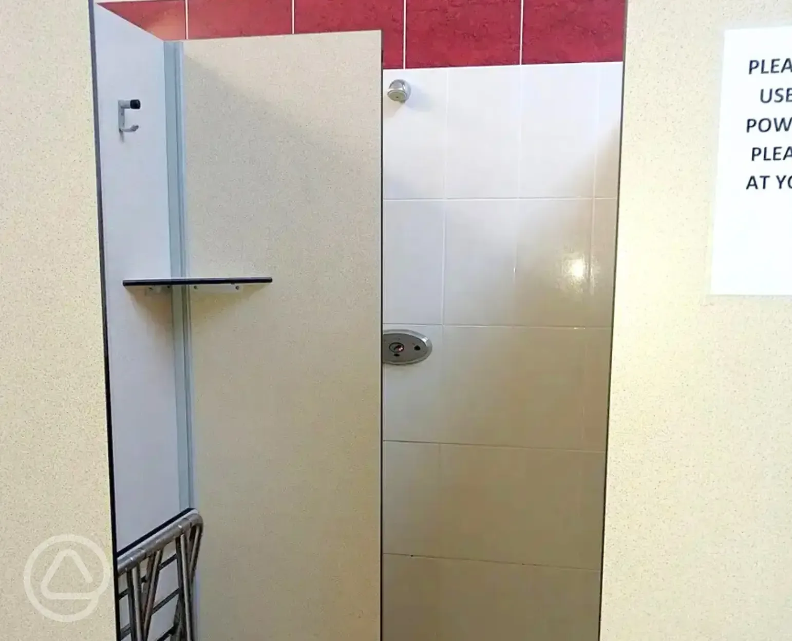 Shower cubicles with room for changing Shower cubicles with room for changing